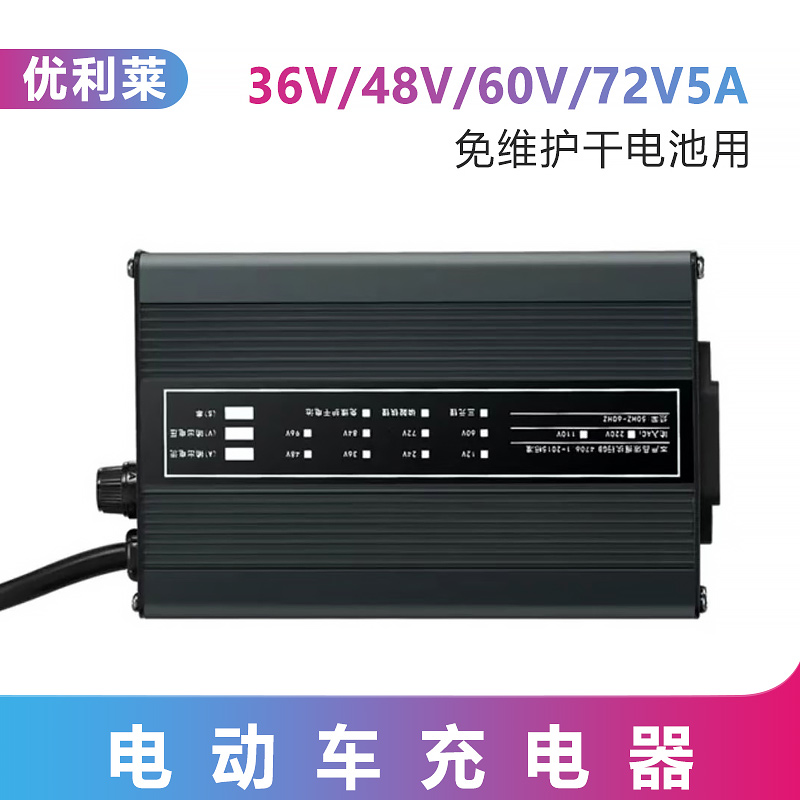 48V/60V/72V5A免维护干电池充电器厂家